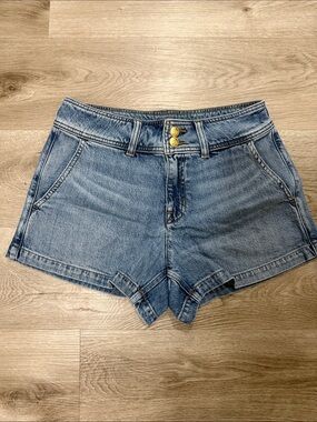 J. Crew Mid-Rise Light Blue Denim Shorts with Double Button